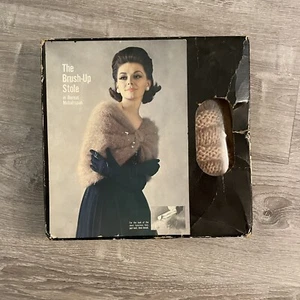 Vintage 1950s Bernat Brush-Up Stole Mohairspun  - Picture 1 of 3