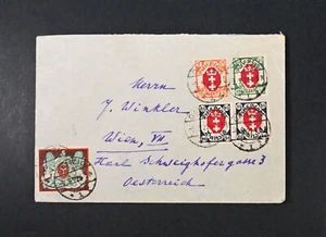 1922 Danzig a Austria F-VF Cubierta Estampillas de Alto Valor Colonia Alemana Corona - Imagen 1 de 2
