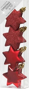 8 Sterne 6cm Kunststoff Christbaumschmuck Weihnachtsbaumschmuck Dekoanhänger - Bild 1 von 1