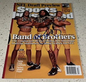 RAY MAUALUGA SIGNED SPORTS ILLUSTRATED MAGAZINE USC TROJANS FOOTBALL AUTOGRAPH - Picture 1 of 1