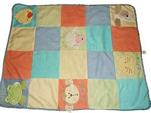 5J !WOW! NOJO 40x50 Fleece Animals Rattles Squeaks Baby Play Blanket Comforter - Picture 1 of 6