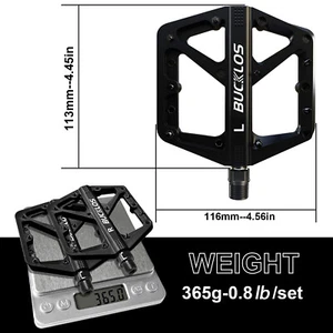 MTB PEDALS BIKE FLAT SEALED BEARING NYLON BICYCLE ROAD PLATFORM WIDEN PEDALS US - Picture 1 of 65
