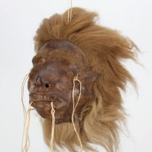 ¡Réplica! Colgante de espejo cabeza retráctil Shrunken Head Tsantsa Ecuador Jivaro decoración - Imagen 1 de 2