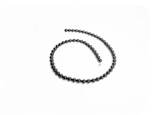 Shungite Necklace beads 8 mm rare mineral EMF protection - Picture 1 of 5