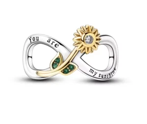 Charms Anhänger Silber 925 für Pandora Armband Sommer Sonne 2025 Trend Blume #29 - Bild 1 von 1
