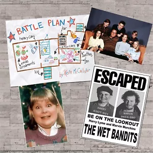 Home Alone Set Buzz Freundin nasse Banditen Flyer Schlachtplan Kevin Mcallister - Bild 1 von 5