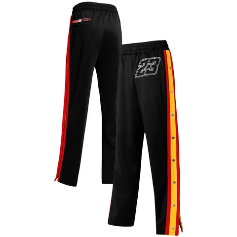 Men's 23XI Racing Black/Red Bubba Wallace McDonald's Snap-Up Pants Cover
