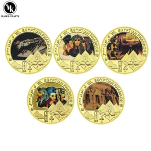 Egyptian Pharaoh Commemorative Coin Egyptian Mythology Series Challenge Coin - Picture 1 of 30