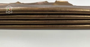METALLIC BRONZE rough Goatskin leather 2 skins 7+sqf 0.9mm #C3388 - Picture 1 of 7