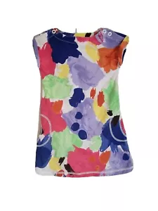 CRAZY 8 Girls Dress Small 5/6 Snaps Pockets Multi Color Pink Floral Watercolor - Picture 1 of 16