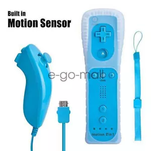 Wireless Controllers Compatible with Wii/Wii U with Silicone Case & Wrist Strap - Picture 1 of 20