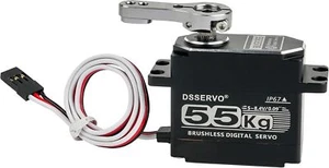 Servo RC sin escobillas de alto par 55 kg impermeable IP67 engranaje metálico completo 8,4 V25T bocina - Imagen 1 de 57