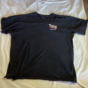 In N Out Burger No Delay California T-Shirt Mens XL Black Short Sleeve Double Si - Picture 1 of 8