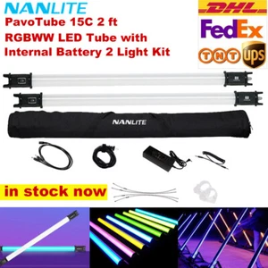 NanLite PavoTube II 15C 2ft 77cm 30W RGBWW LED Video Tube Light Kit 2700K-7500K - Picture 1 of 10