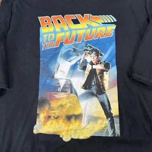 5XL Back To The Future Black Shirt Mens Movie Short Sleeve - Picture 1 of 2