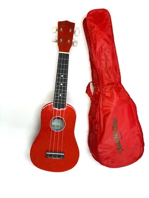 Ukelele soprano Diamond Head Candy Apple rojo brillante con bolsa Hot Rod - DU142 Foto 1 de 4