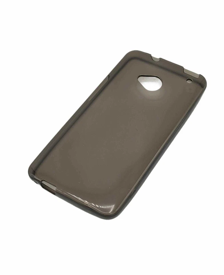 Cover per HTC ONE M7 custodia per cellulare in tpu trasparente nero fumè - Immagine 1 di 1