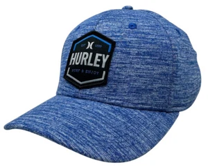 Gorra para hombre Hurley Wilson elástica ajuste flexible en S/M azul jaspeado - Imagen 1 de 4