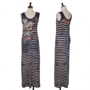 Jean Paul GAULTIER SOLEIL Dragon Printed Stripe Dress Size M(K-129765) - Picture 1 of 12