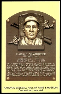 2006 Harold "Hal" Newhouser Elected 1992 National Baseball Hall of Fame Postcard - Picture 1 of 2