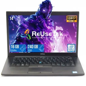Dell Latitude 7480 14" Intel i7-7600U 2.8GHz 16GB RAM 240GB SSD WiFi + BT Laptop - Picture 1 of 21