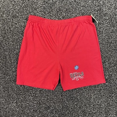 Pantalones Cortos De Colección Nuevos con Etiquetas New Jersey Devils Para Hombres Grandes Algodón Pantalones Cortos para Sudar NHL Hockey Foto 1 de 4