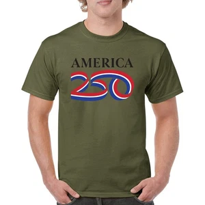 Official USA 250 T-shirt American Patriotic July 4 Independence Men's Tee - Picture 1 of 113