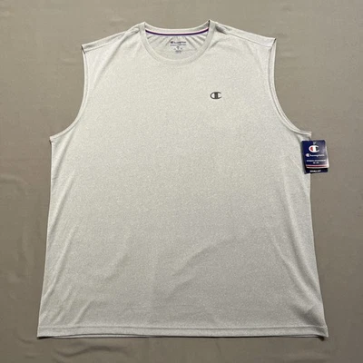 Champion Shirt Mens XXL 2XL Grey Tank Top Performance Double Dry Muscle Flex Tee - Image 1 of 4