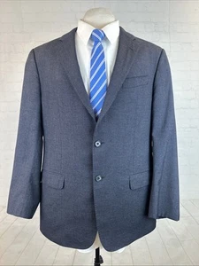 Armani Italy Men's Dark Gray Blue 100% Wool Two Button Suit 44R 41X31 $1,895 - Picture 1 of 14