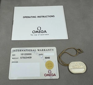 Omega Watch International Warranty Card, Hang Tag, and Booklet Set - Picture 1 of 2