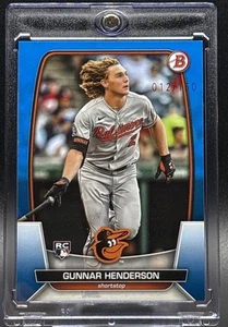 🔥🔥 Tarjeta de novato Bowman Gunner Henderson/150 Blue Border RC SP 2023 🔥🔥 - Imagen 1 de 3