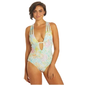 Becca by Rebecca Virtue Swimsuit Size L One Piece Women's Hot Springs - Picture 1 of 9