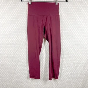 Leggings donna Lululemon taglia 4 marrone vita alta Wunder sotto cropped abbigliamento attivo - Foto 1 di 4