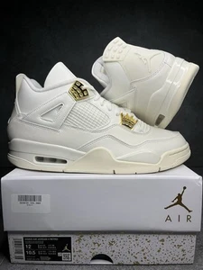 Nike Air Jordan 4 Retro Metallic Gold EU44.5 US10.5M/12W NEU Off-White-Sail-Ton - Bild 1 von 10