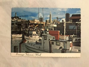 Picturesque Fisherman's Wharf San Francisco, California 1975 Postcard Vintage - Picture 1 of 2