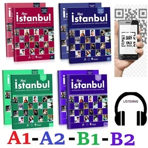 New istanbul A1-A2-B1-B2 Turkish Book For Beginner Foreigners + Online QR Code - Picture 1 of 6