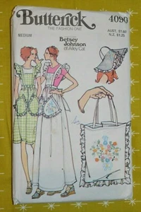 Butterick Sewing Pattern 4090 Womens Dress Hat Bag Medium Betsy Johnson Uncut FF - Picture 1 of 2
