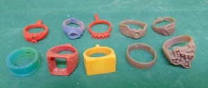 Vintage Molded Ring Patterns For "Lost Wax" Jewelry Silversmithing LOT 10 Pcs!! - Picture 1 of 8