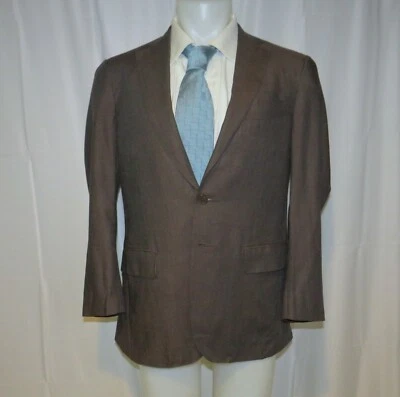 Isaia Base S 100% Cashmere Solid Brown Two Button Sport Coat 40R  - Image 1 of 4