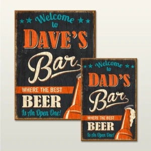 PERSONALISED BEER SIGN, WOODEN, WALL PLAQUE, NOVELTY GIFT, MAN CAVE. - Picture 1 of 7