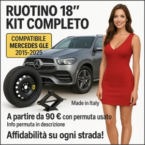 Ruotino Di Scorta 5Fori Misura Ruota Da 18 Per Mercedes Gle Con Kit Cric Crick  - Imagen 1 de 11