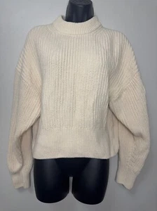 Everlane Organic Cotton Cream Sweater Size M - Picture 1 of 8