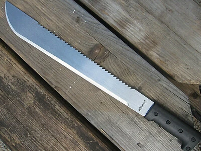 XL Stahl MACHETE Messer Survival BUSCHMESSER  SÄGE Beil Outdoor Angeln Jagd Mi 1 - Bild 1 von 4