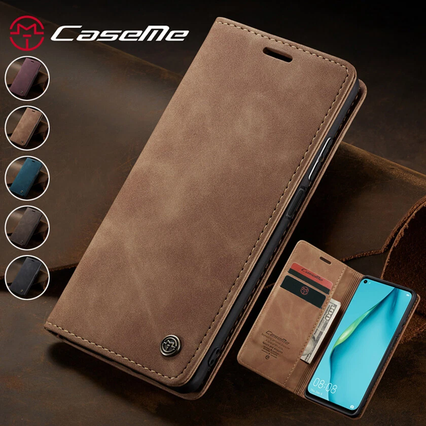 Magnetic Wallet Case Card Leather Flip Cover for Huawei P40/P30/P20 Lite/P50 Pro - Image 1 of 4