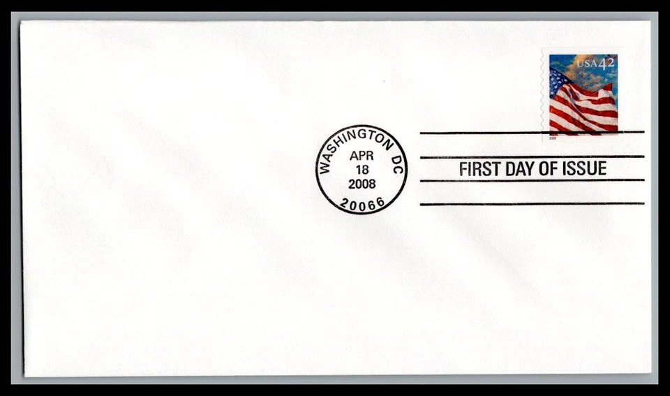 US FDC # 4232 42c Flag at Dusk none  ndd  ssed 2008, 9p1458 - Image 1 of 1