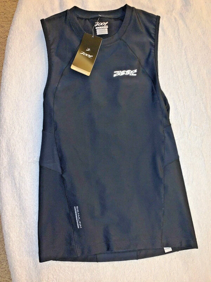 Top Zoot Performance CompressRx SL Seamlink ajuste elástico negro para hombre mediano nuevo Foto 1 de 4