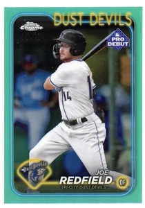 2024 TOPPS PRO DEBUT CHROME JOE REDFIELD AQUA REFRACTOR 2/75 PDC-5 - Picture 1 of 1