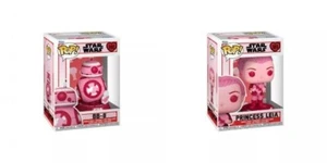 Star Wars Valentines BB-8 & Leia Funko Pop! Vinyl Figure Set Pink Ages 3+ - Picture 1 of 8