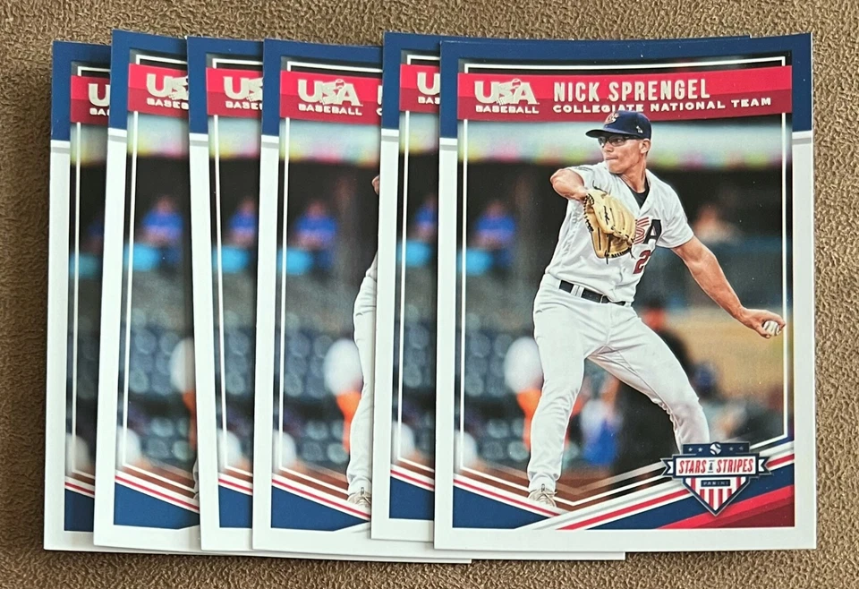 Nick Sprengel 2018 Panini USA Stars & Stripes #17 Rookie Lot of 6 Cards Rays MLB - Image 1 of 2