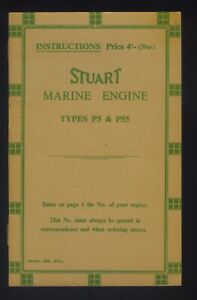 INSTRUCTIONS FOR STUART  MARINE ENGINE TYPE P5 & P55